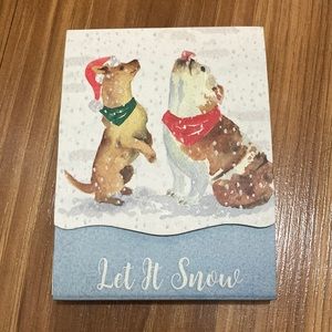 NWT small let it snow dog mini notepad